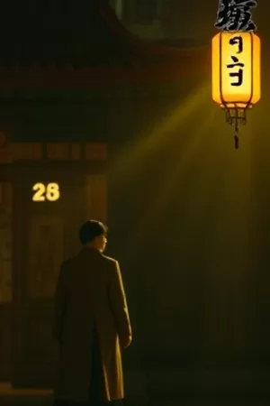 《第二次日落》竖版海报，二次曝光的沙漠落日